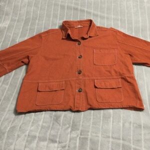 Roller Rabbit Adara Collared Jacket Orange Women’s Size XL